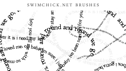 Text on a Path (Brush 19) / SwimChick.net