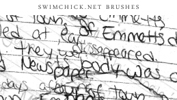 Handwritten Note (Brush 5) / SwimChick.net