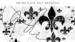 Fleur de Lis Scribble (Brush 55) / SwimChick.net