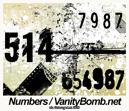 Numbers / VanityBomb.net
