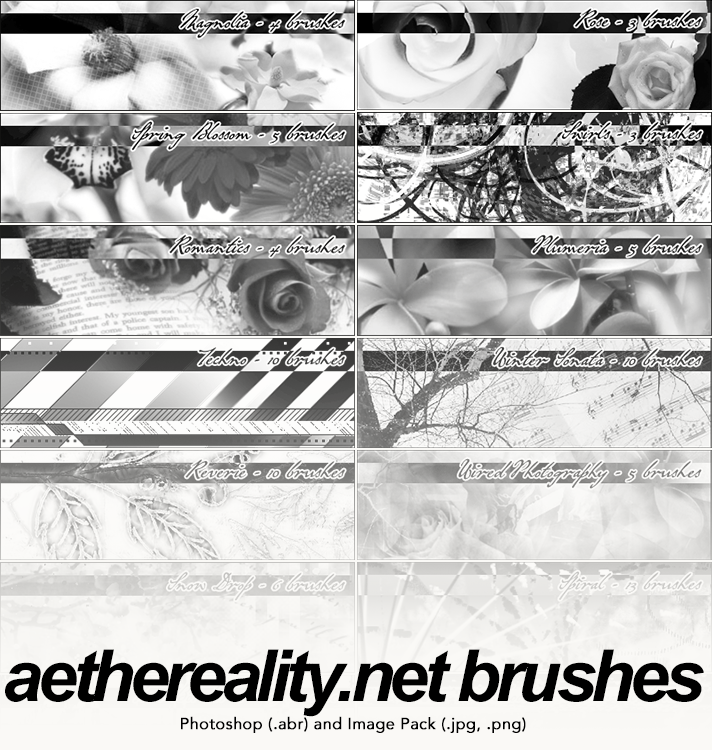 Aethereality.net Brushes / Photoshop (.abr) and Image Pack (.jpg, .png)